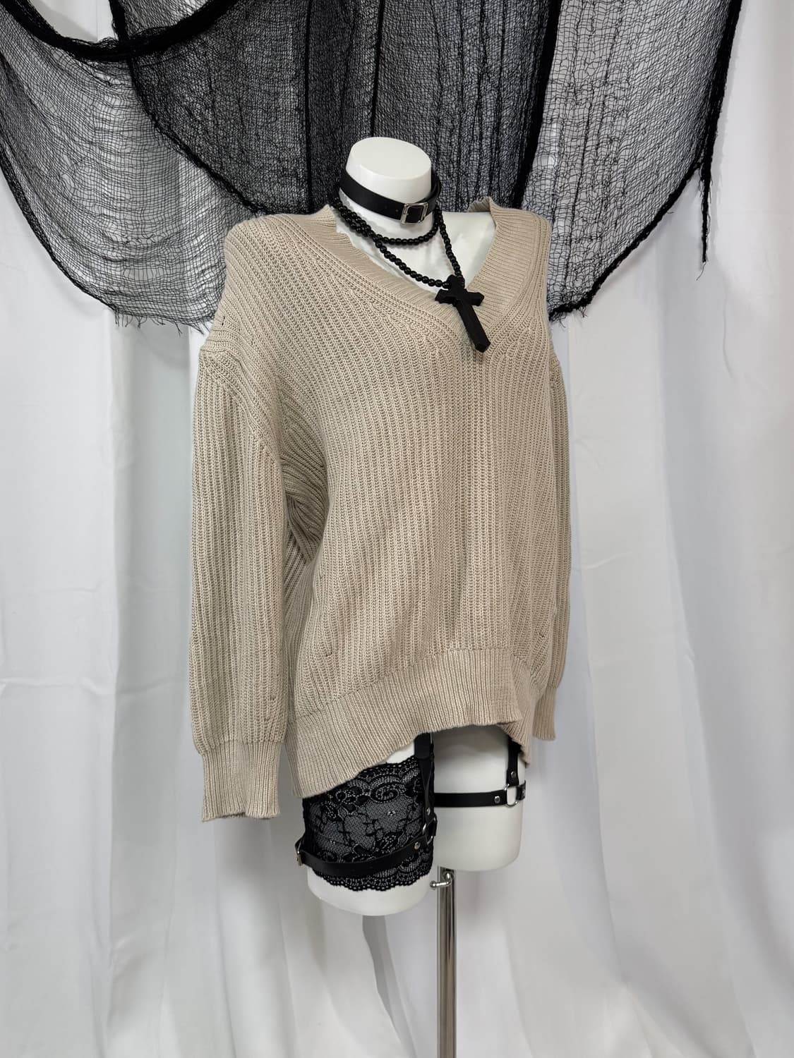 beige knit 상품이미지3