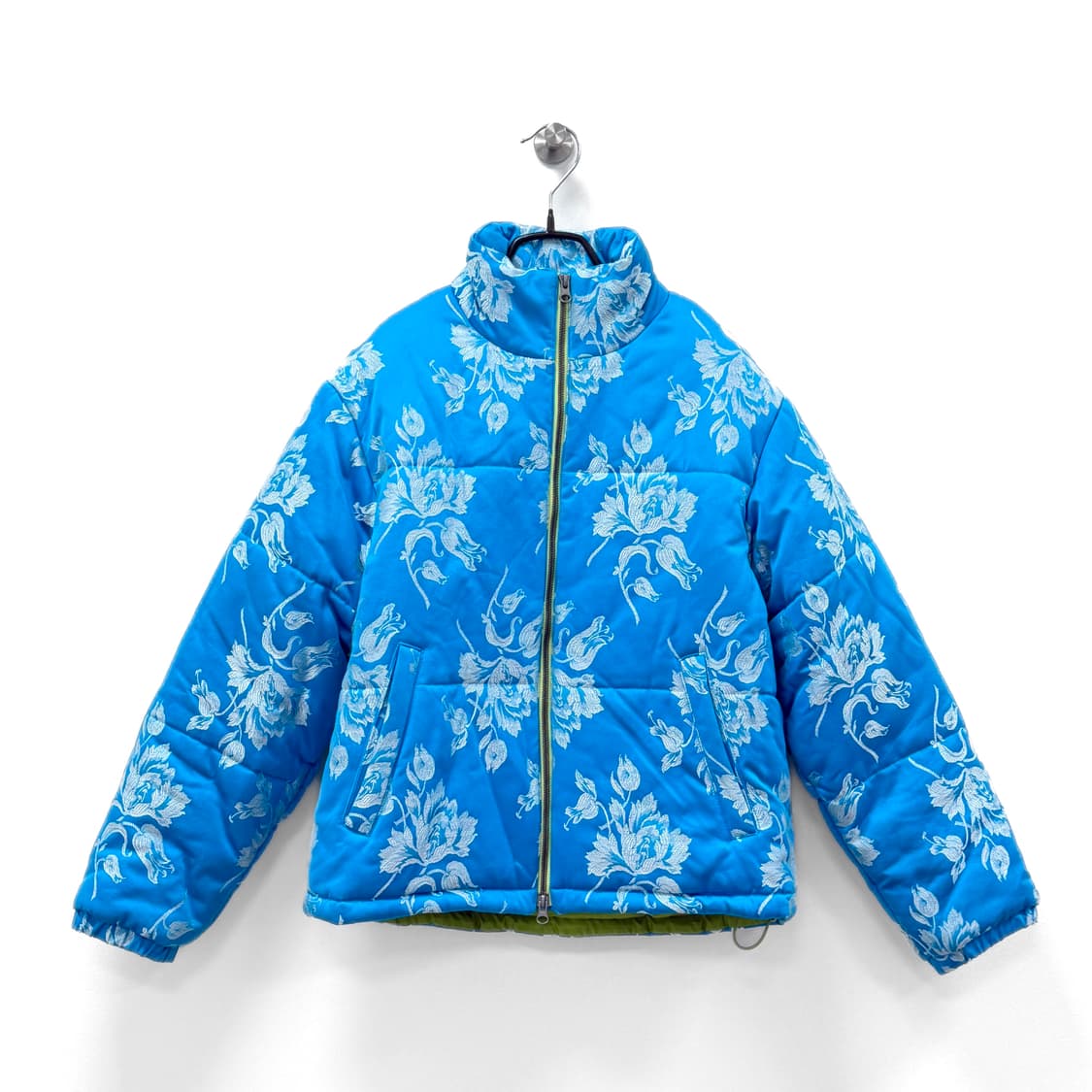 2DW 업사이클 프렌치 자카드 패딩 블루 상품이미지1