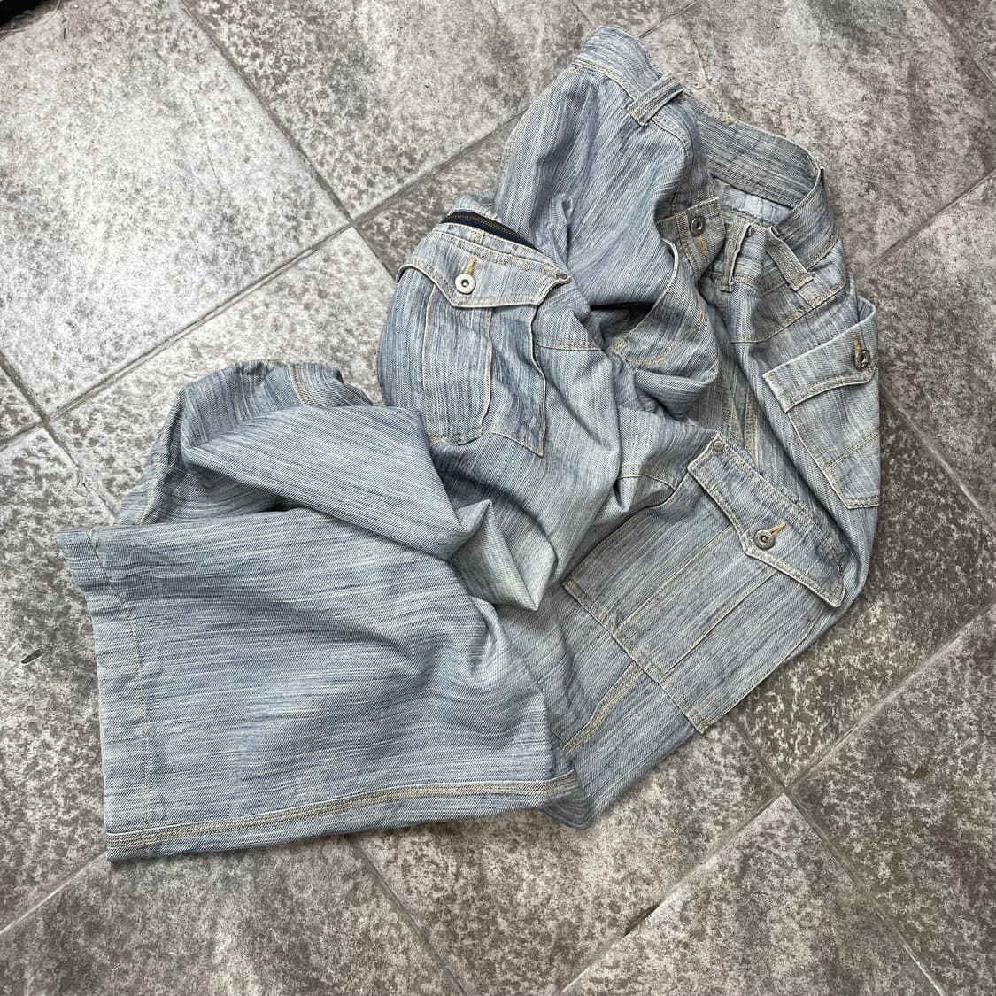 Splend Y2K 데님 와이드 카고 팬츠 상품이미지1