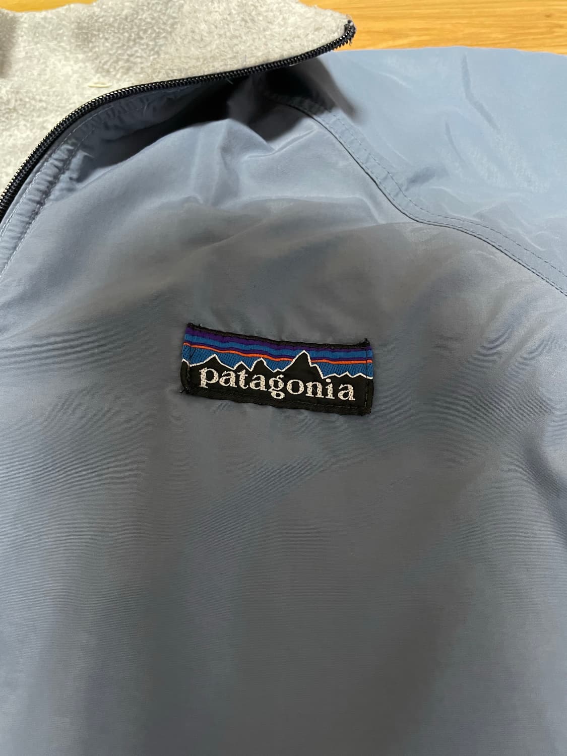 파타고니아 쉘드 신칠라 집업 XL 틸 블루 80s 90s 올드 빅로고 상품이미지3