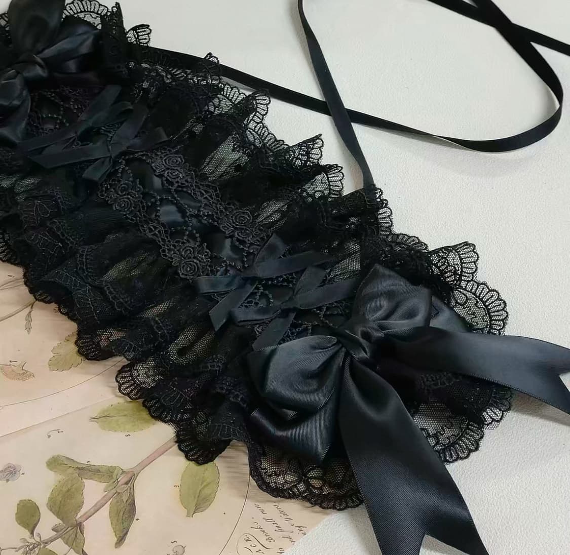 고익 로리타 고스로리 드레스 헤도레 가방 세트 상품이미지3