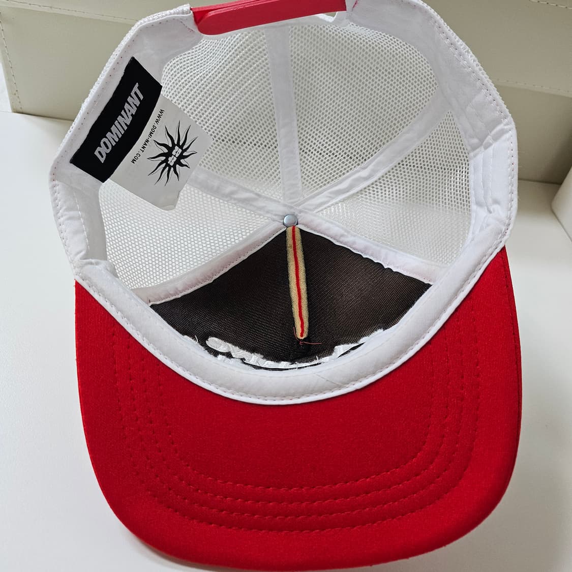 (새상품) 도미넌트 스냅백 레드  메쉬 모자 남여공용 상품이미지4