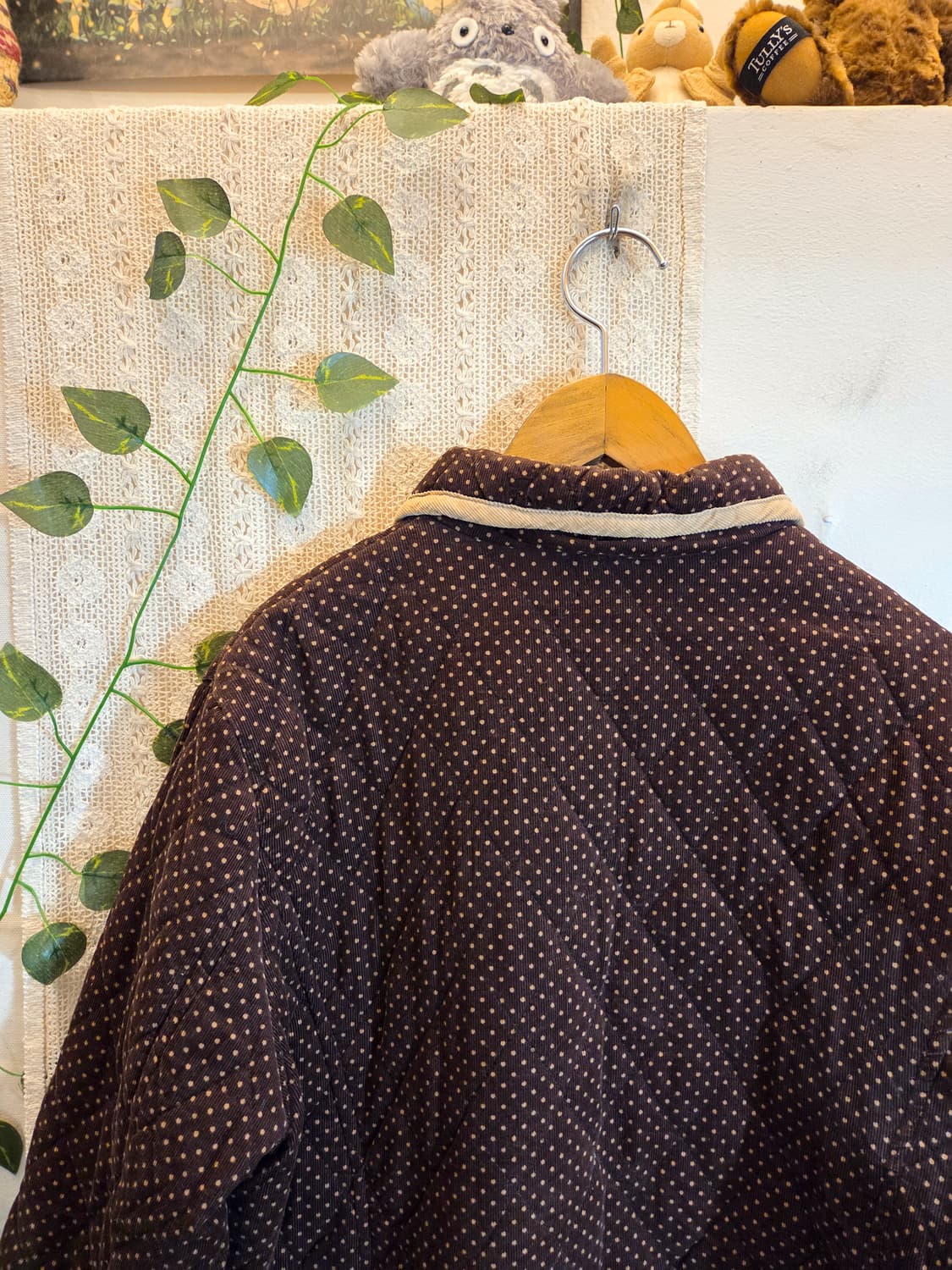 코듀로이 도트 누빔 경량 패딩 상품이미지5