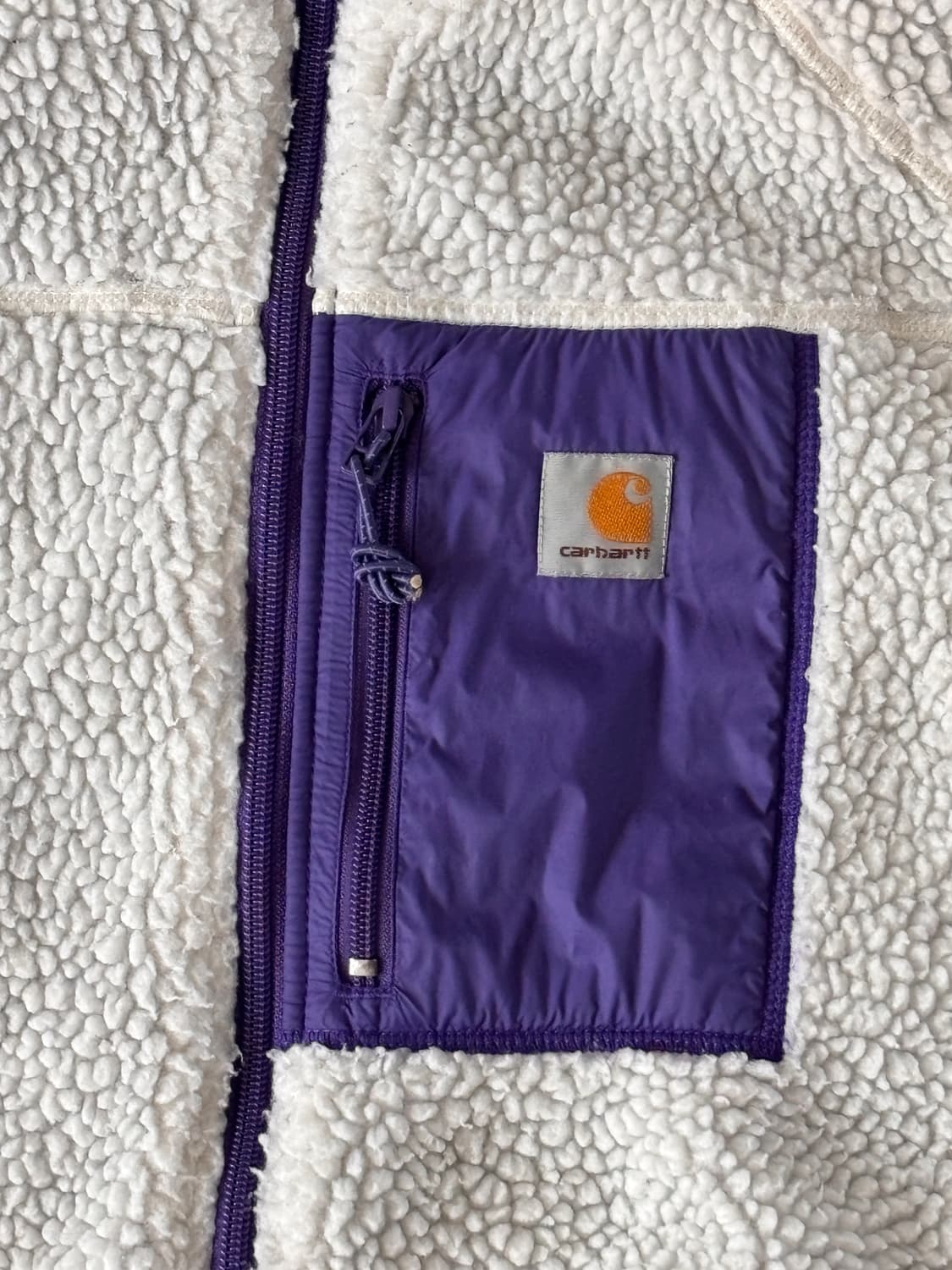 CarharttWip 플리스 후리스 자켓/Offwhite & Purple 상품이미지4