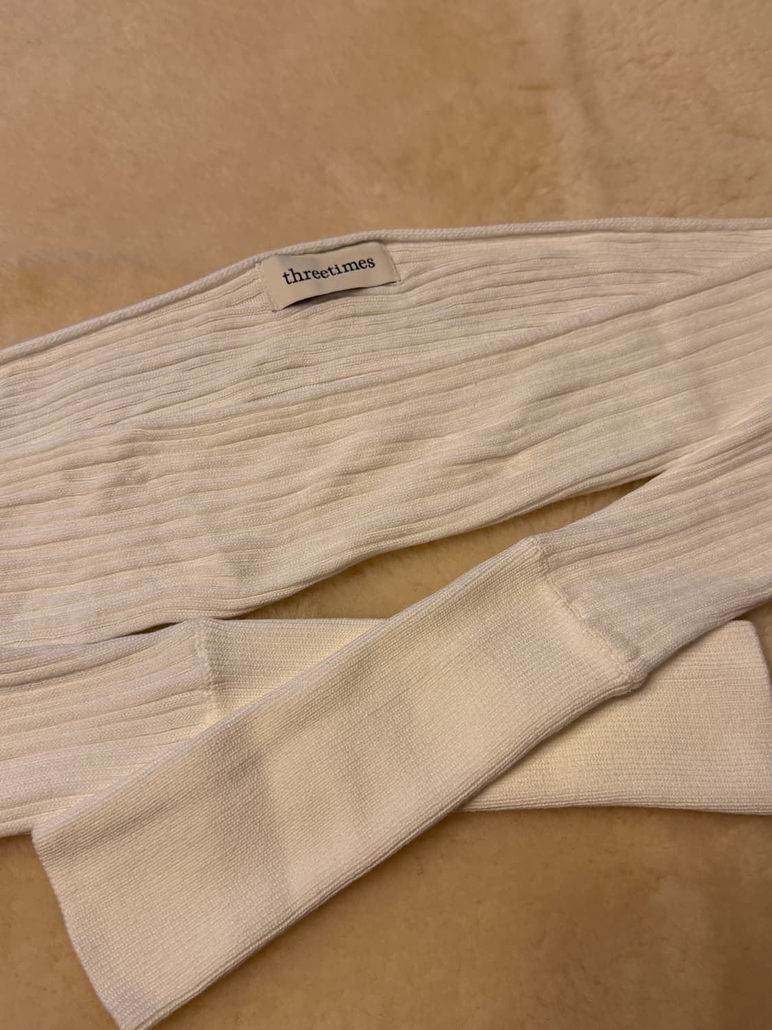 쓰리타임즈 골지 코튼 볼레로 화이트 (새상품) 상품이미지2