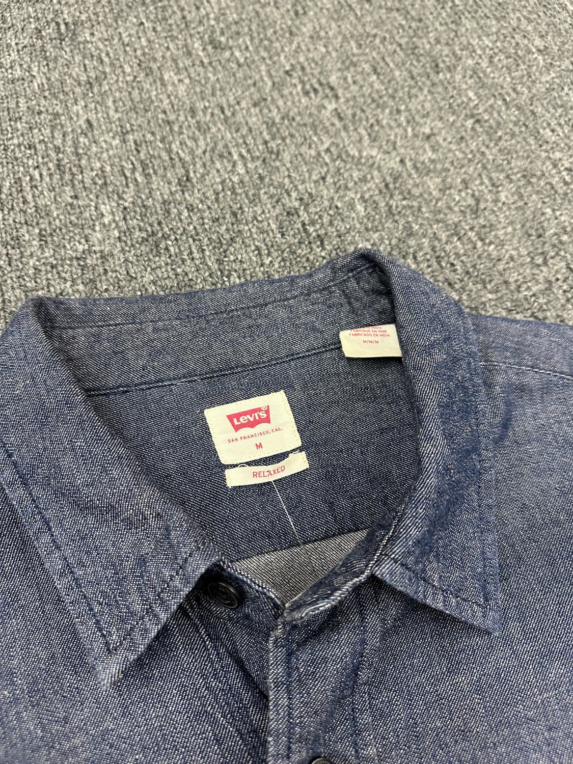 M) 리바이스 인디고 블루 데님 셔츠 남방 상품이미지6