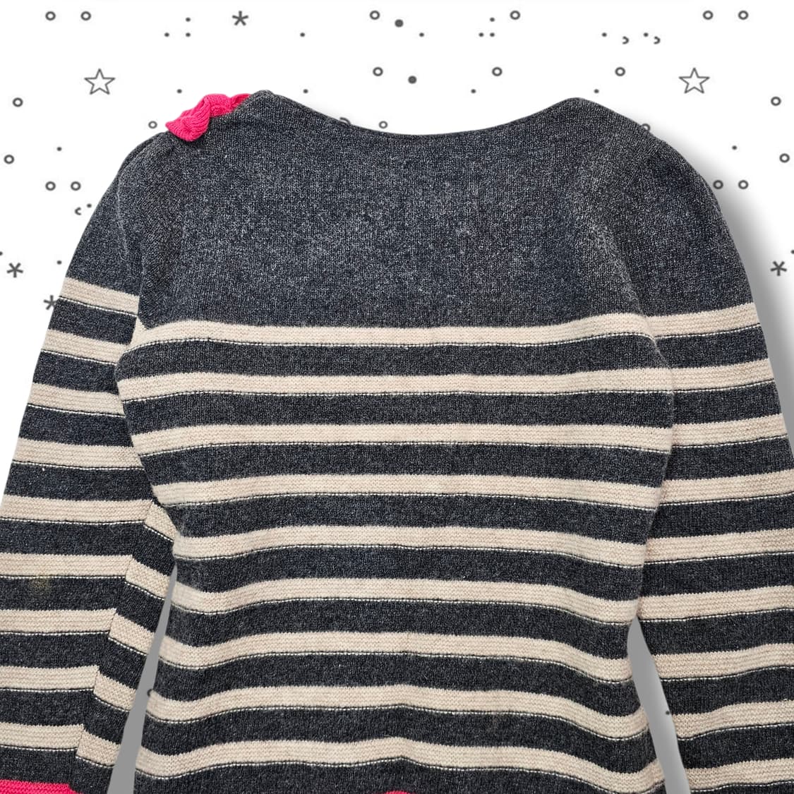 F 리본 포인트 스트라이프 니트 상품이미지7