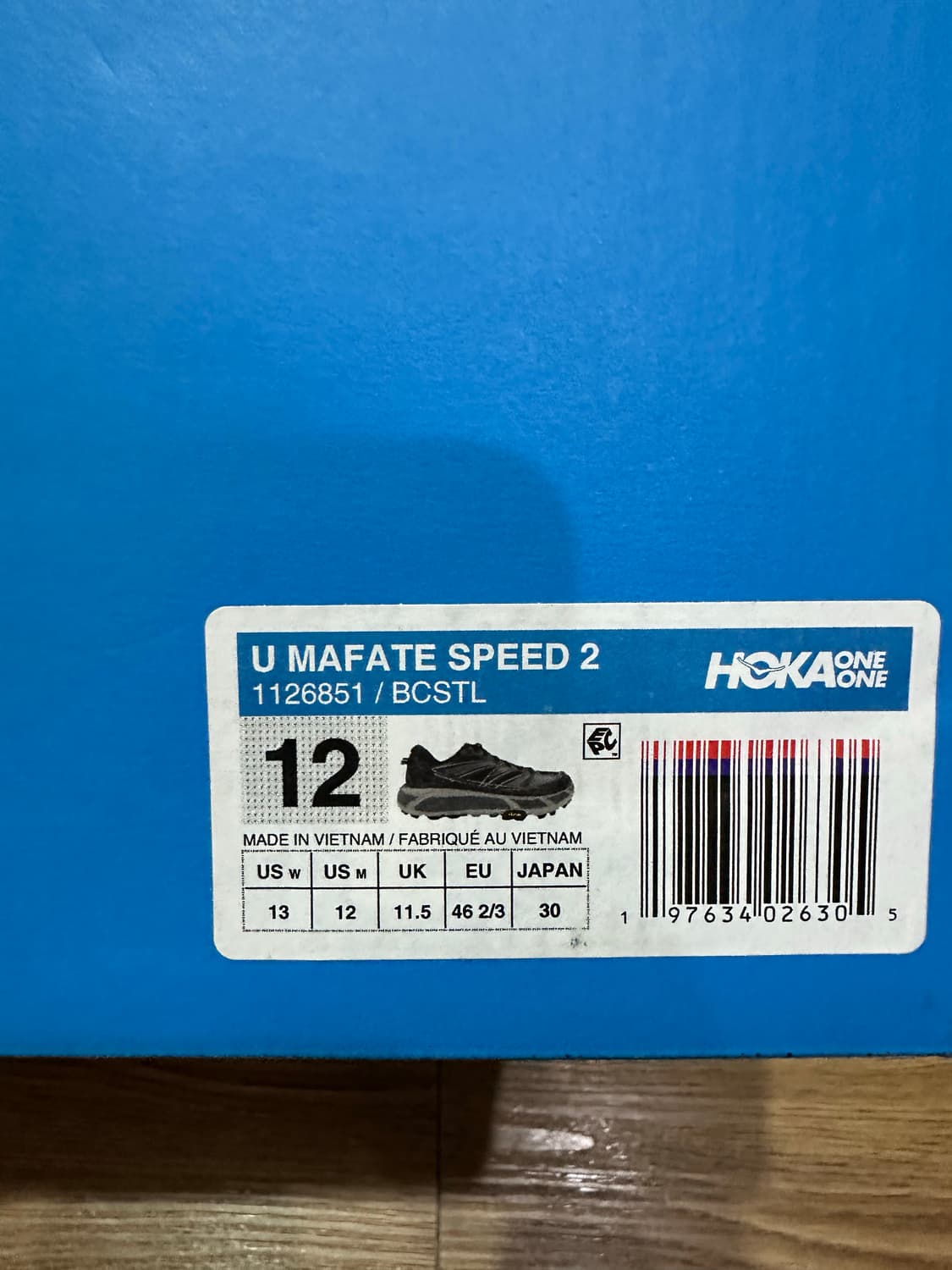 호카 마파테 스피드2 블랙캐슬락 us12 1회착 상품이미지6