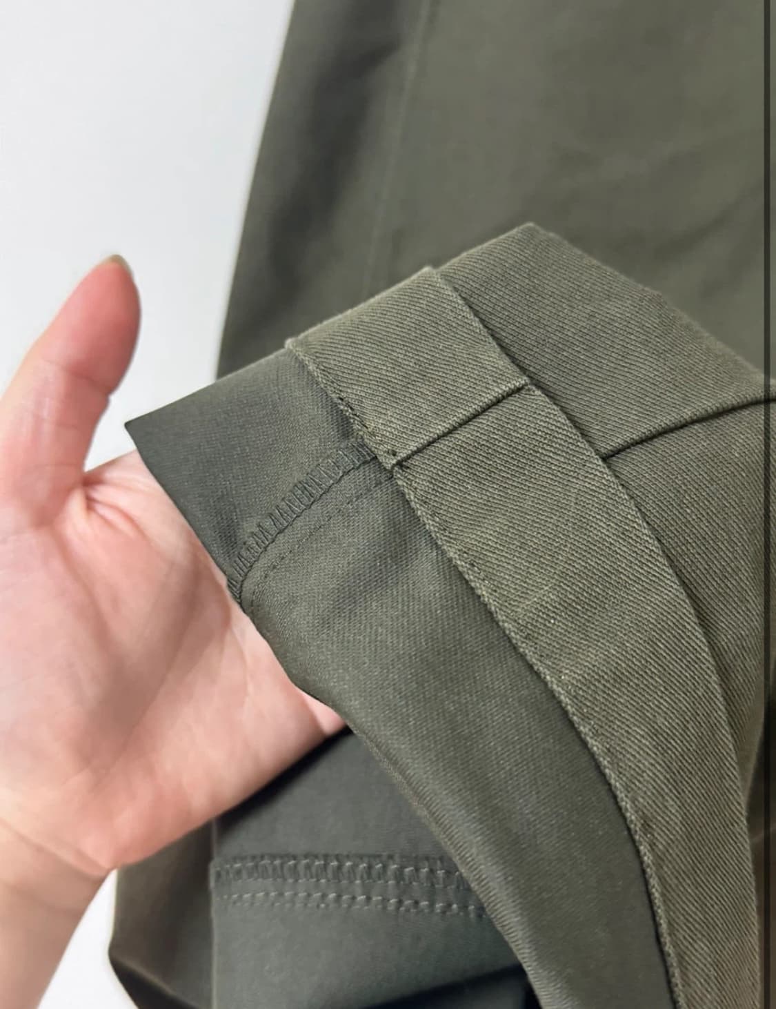 급처 유니클로 저지베렐레그팬츠 카키 와이드팬츠 상품이미지3