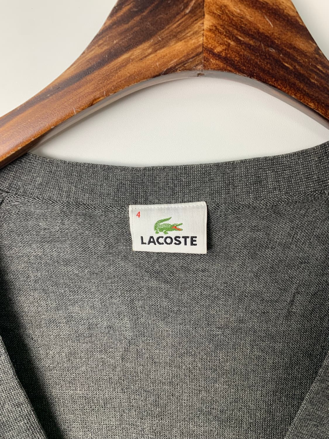 라코스테 자수로고 차콜 니트 가디건 상품이미지6