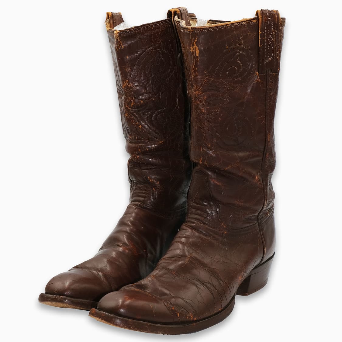 빈티지 토니 라마 웨스턴 레더 부츠 10.5B (270-275) BT 상품이미지1