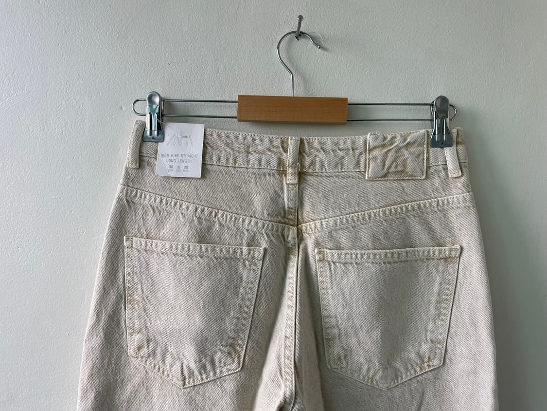 자라 우먼 베이지 워시드 데님 38 상품이미지5