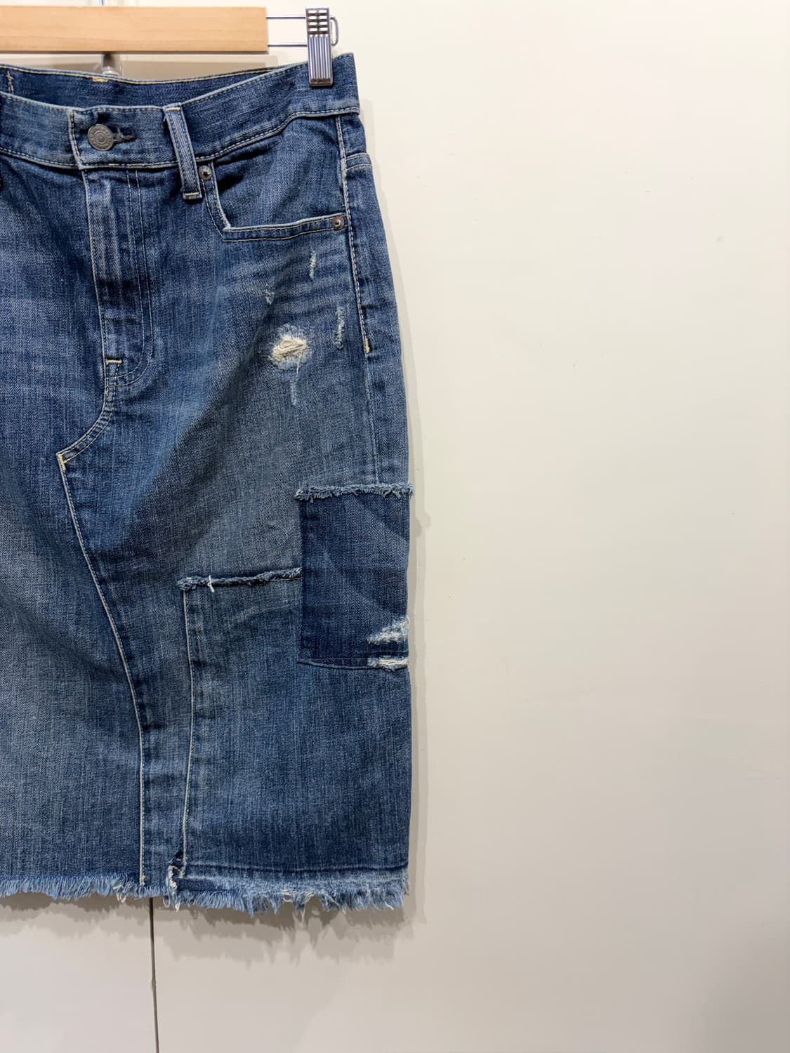폴로 랄프로렌 패치워크 데님 스커트 상품이미지2