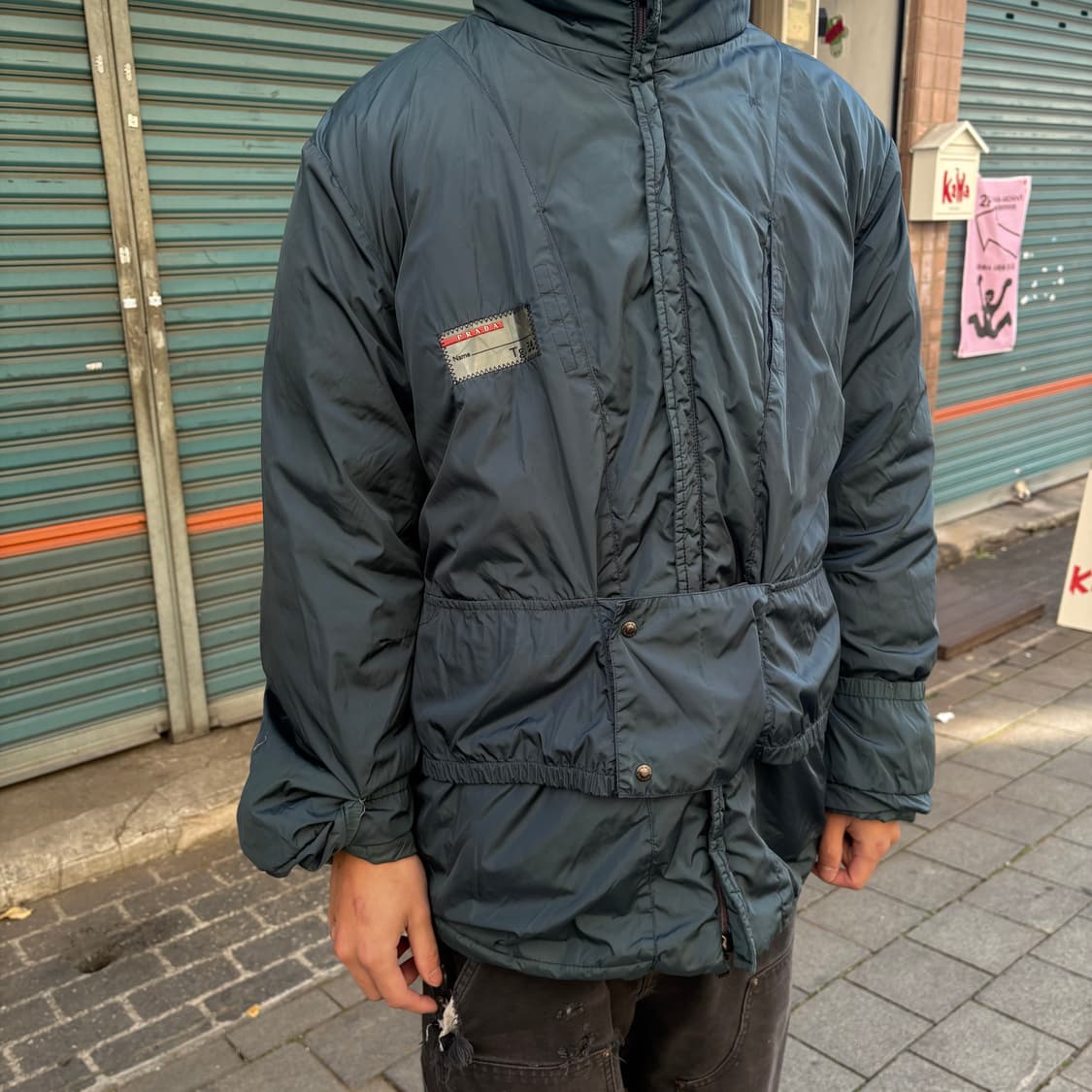 프라다 스포츠 청록색 나일론 패디드 자켓 상품이미지2