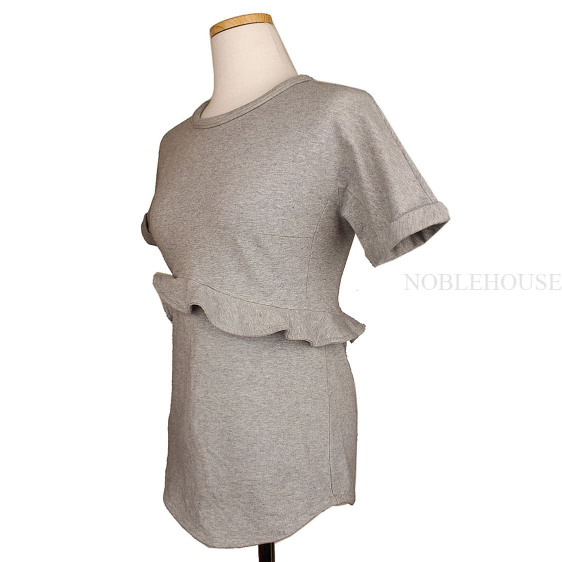 까르벵 멜란지그레이 러플 상의(S) 상품이미지2