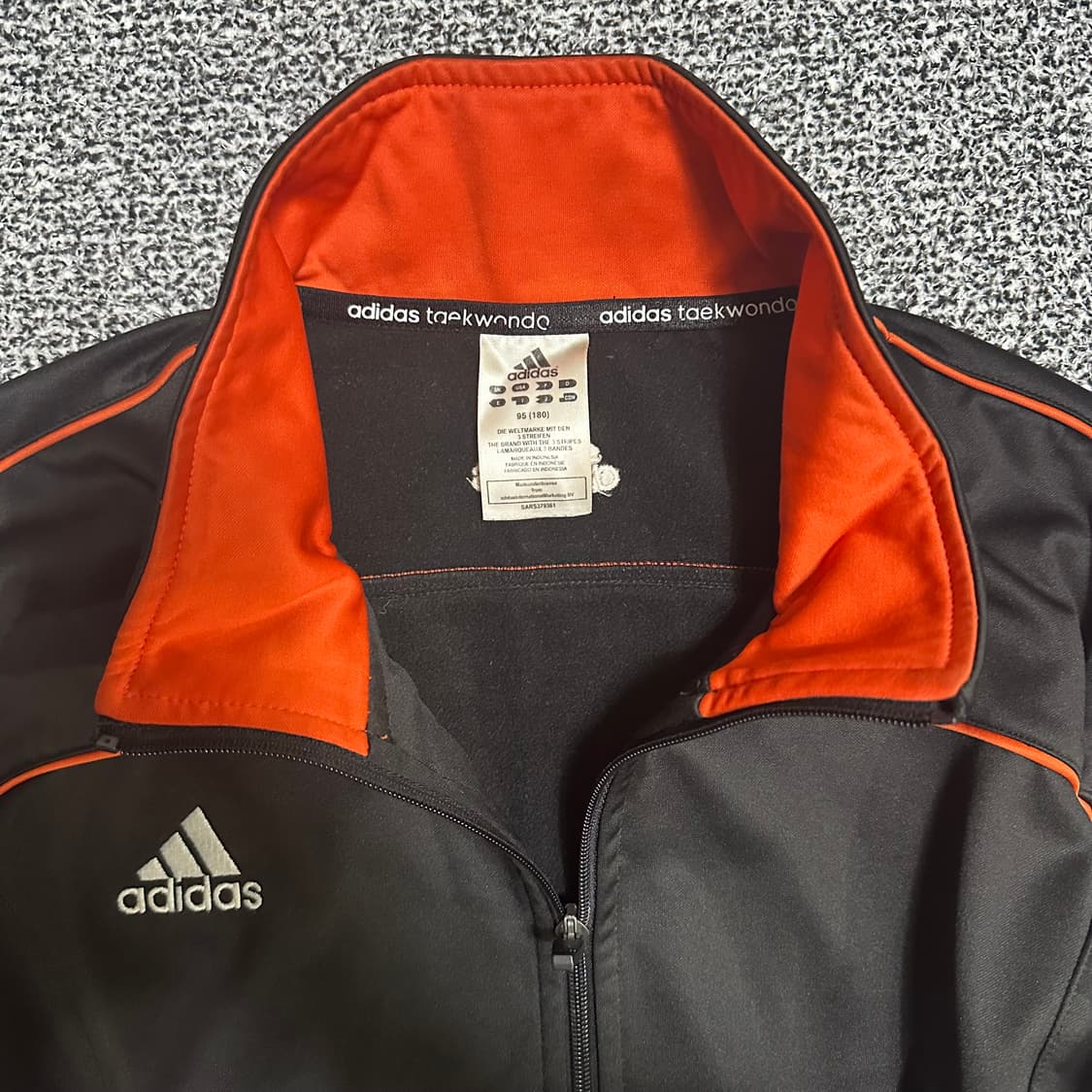 (100추천) 아디다스 블랙 오렌지 삼선 트랙탑 져지 상품이미지2