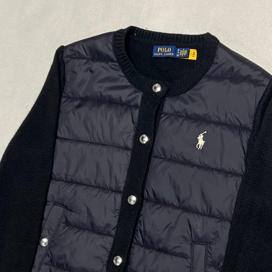 XS 폴로랄프로렌 여성용 경량 패딩 니트 집업 상품이미지1