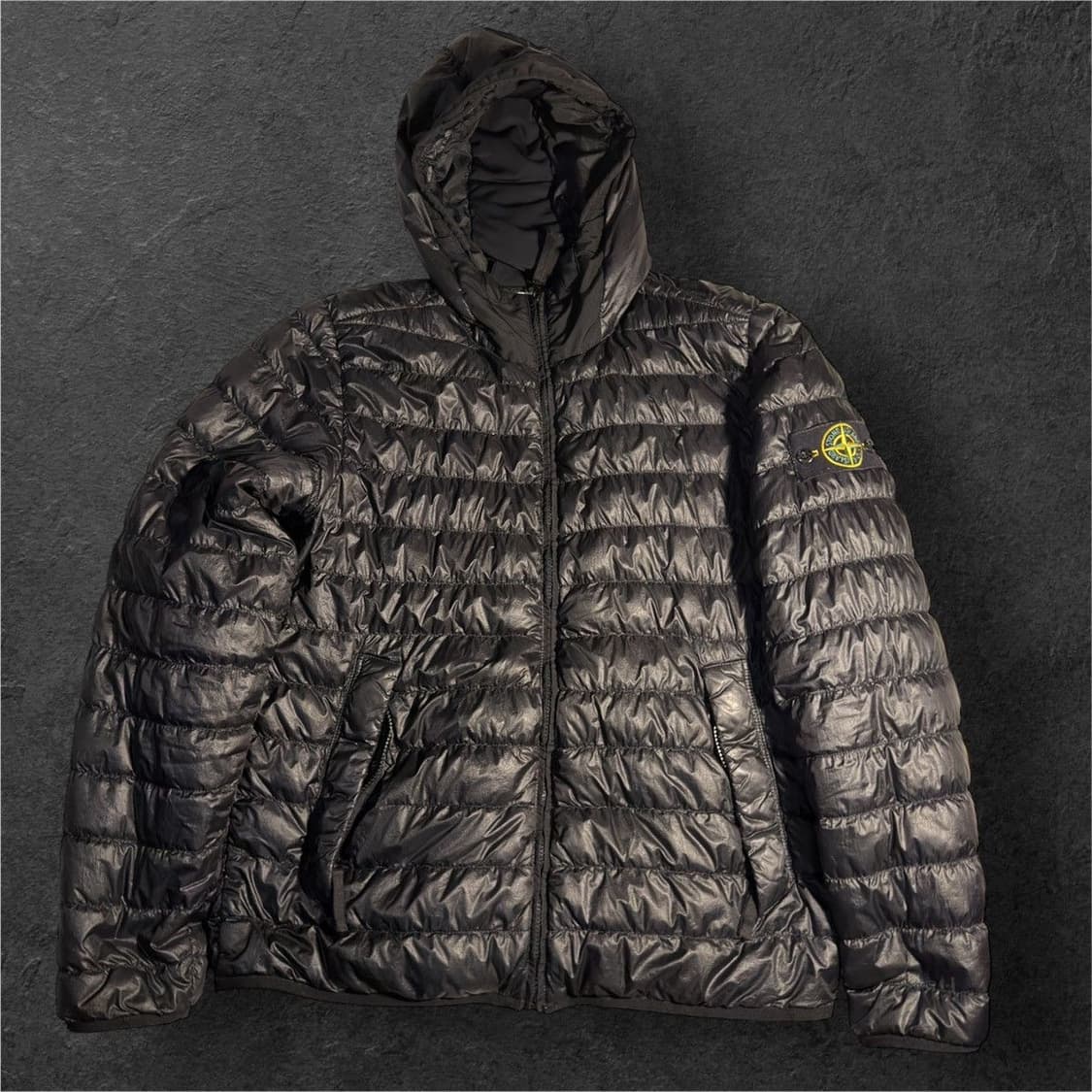 [정품] 스톤아일랜드 가먼트 다운 경량 패딩 블랙 M 상품이미지1
