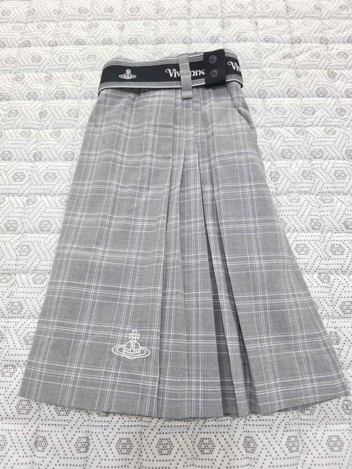 비비안웨스트우드 FW2025 체크 플리츠 스커트 28.5 상품이미지1
