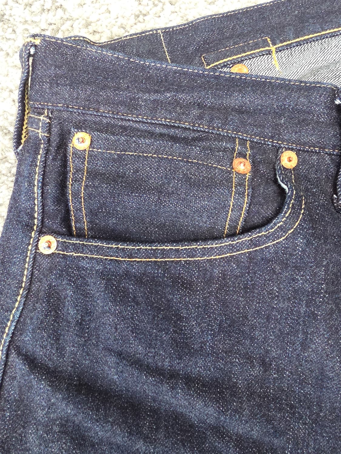 프리휠러스 LOT 601 XX 1942 신치백 데님 상품이미지5