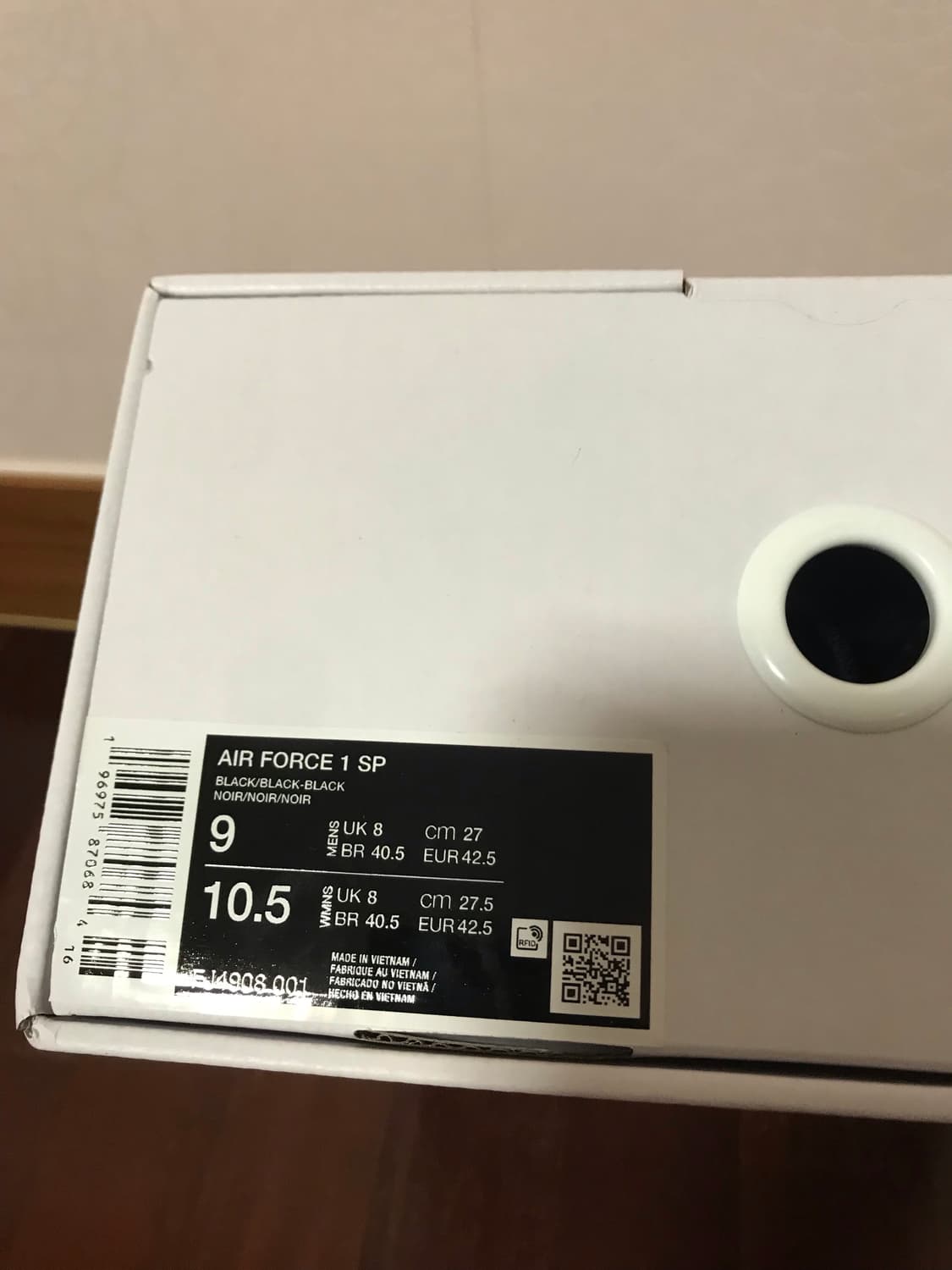 나이키 알릭스 에어 포스 블랙 270 상품이미지5