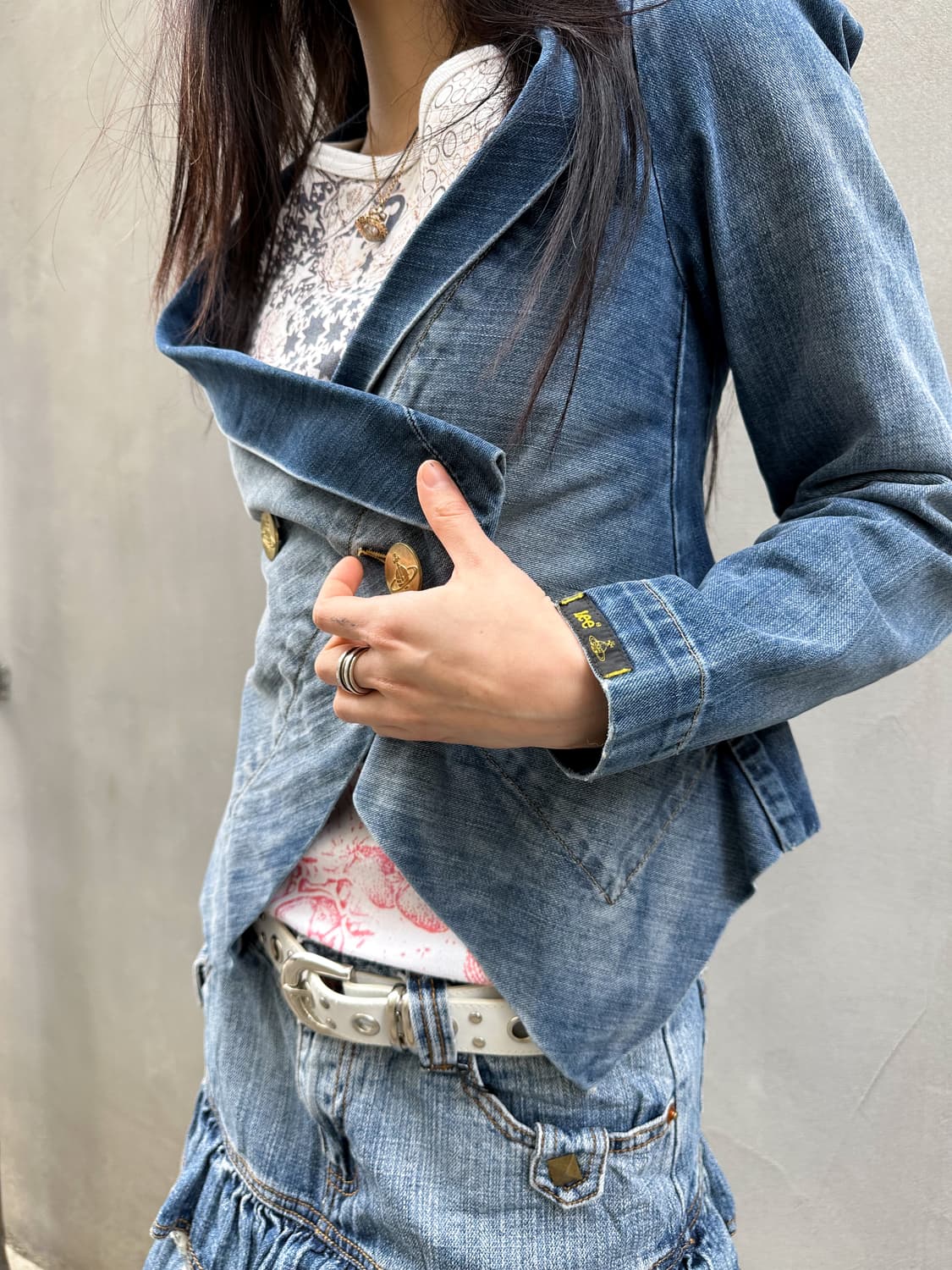 Denim double jacket 상품이미지8