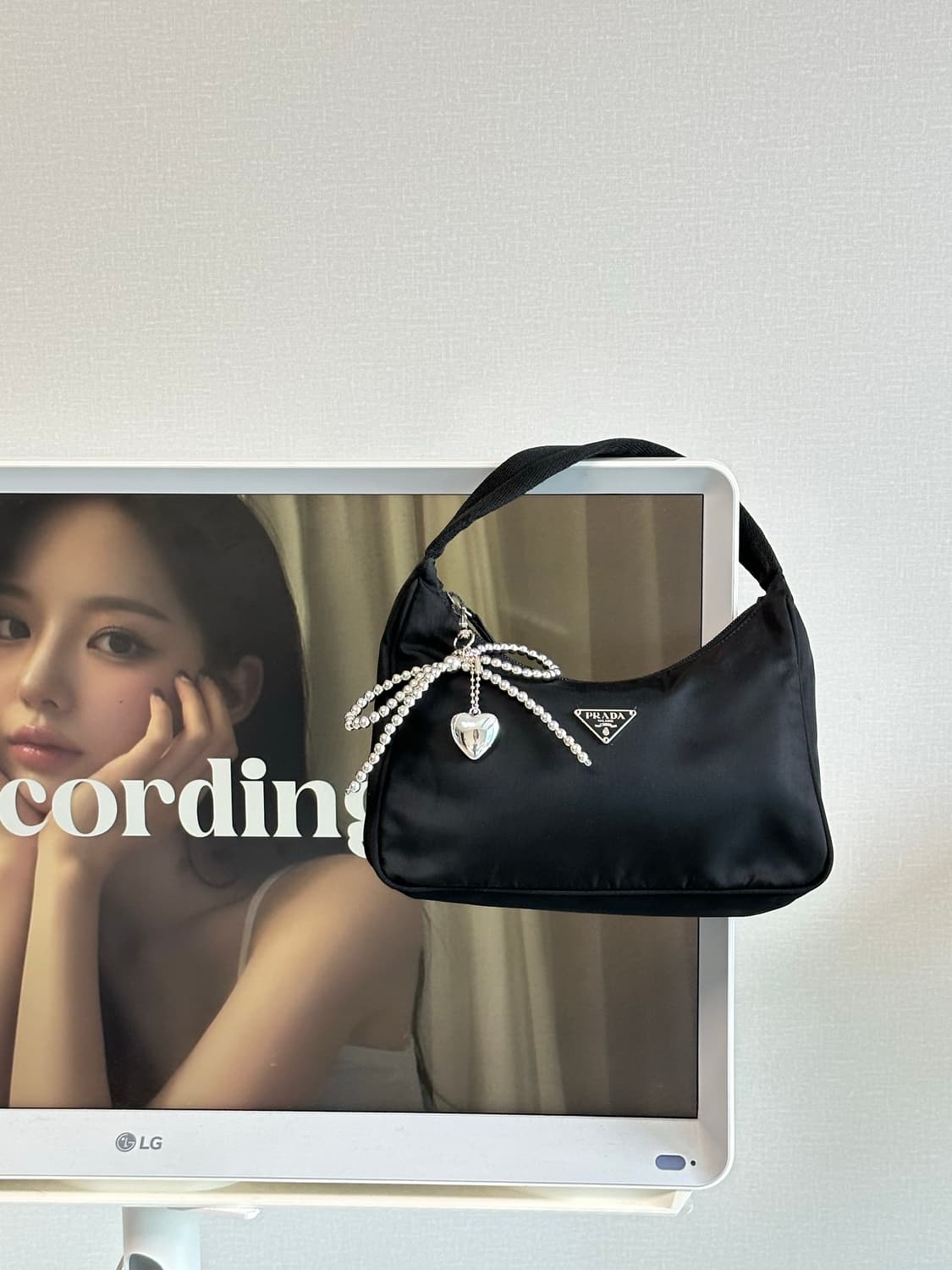 프라다 포코노 나일론 호보백 숄더백 토트백 미니 블랙 상품이미지1