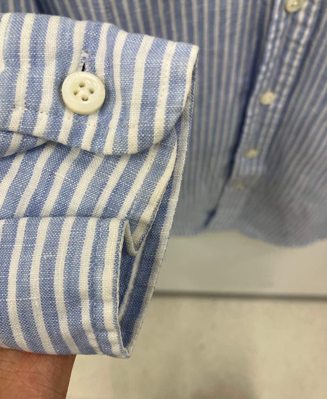 폴로 랄프로렌 스트라이프 린넨 셔츠 S 상품이미지6