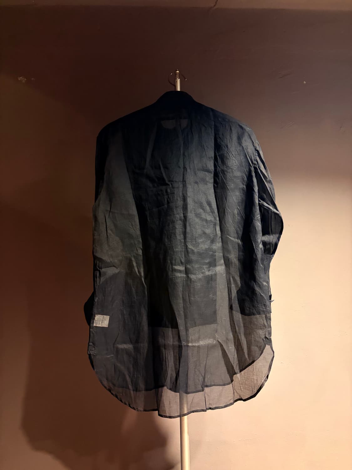 드리스반노튼 시스루 롱셔츠 블랙 상품이미지2