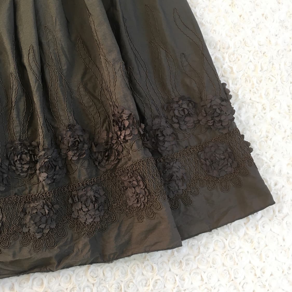 khaki brown flower corsage handwork sk 상품이미지5