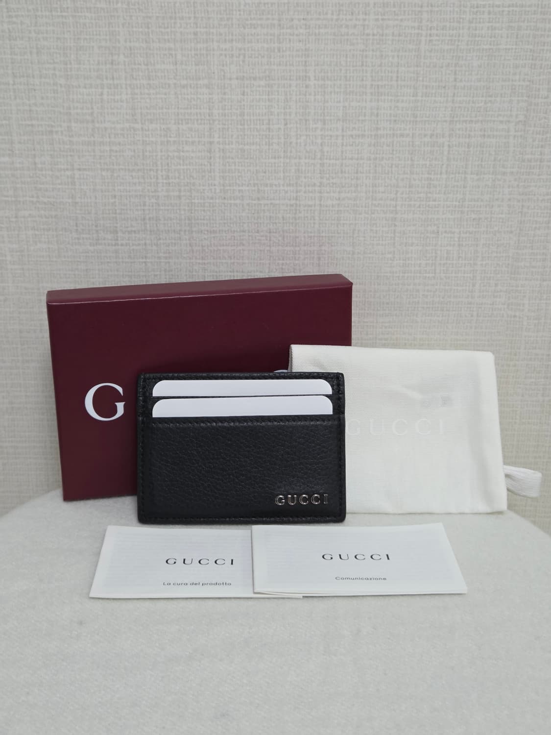 구찌 블랙 레더 카드지갑 / 25FW / 풀구성 상품이미지1