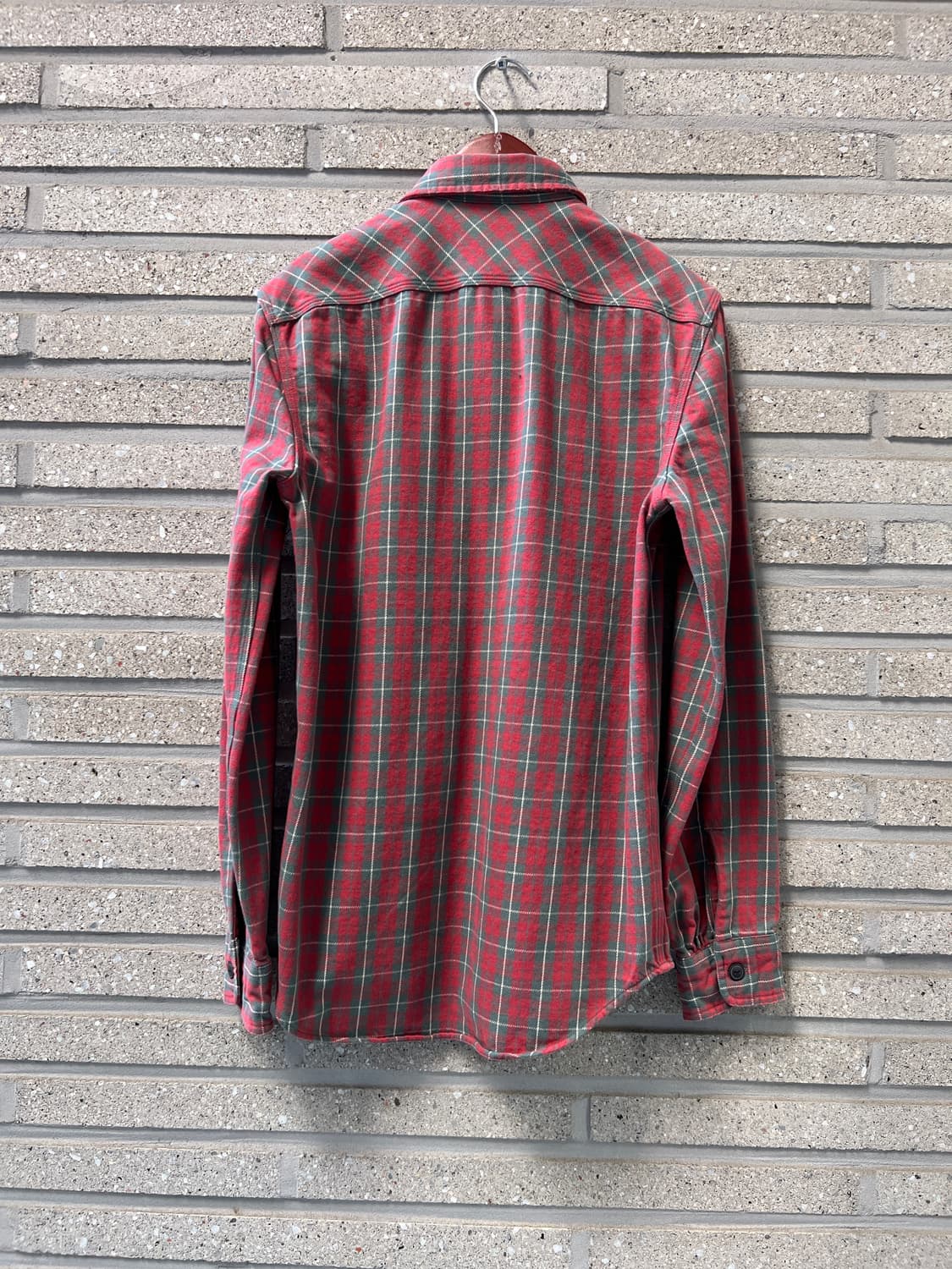 [XS]RRL 더블알엘 더블 포켓 레드 타탄체크 워크 셔츠 상품이미지6