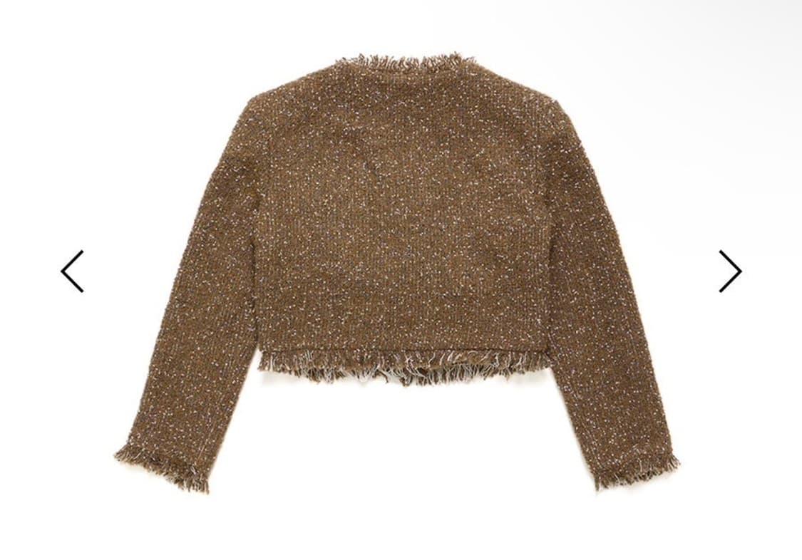 누아르나인 프린지 트위드 울 누빔 자켓 상품이미지4