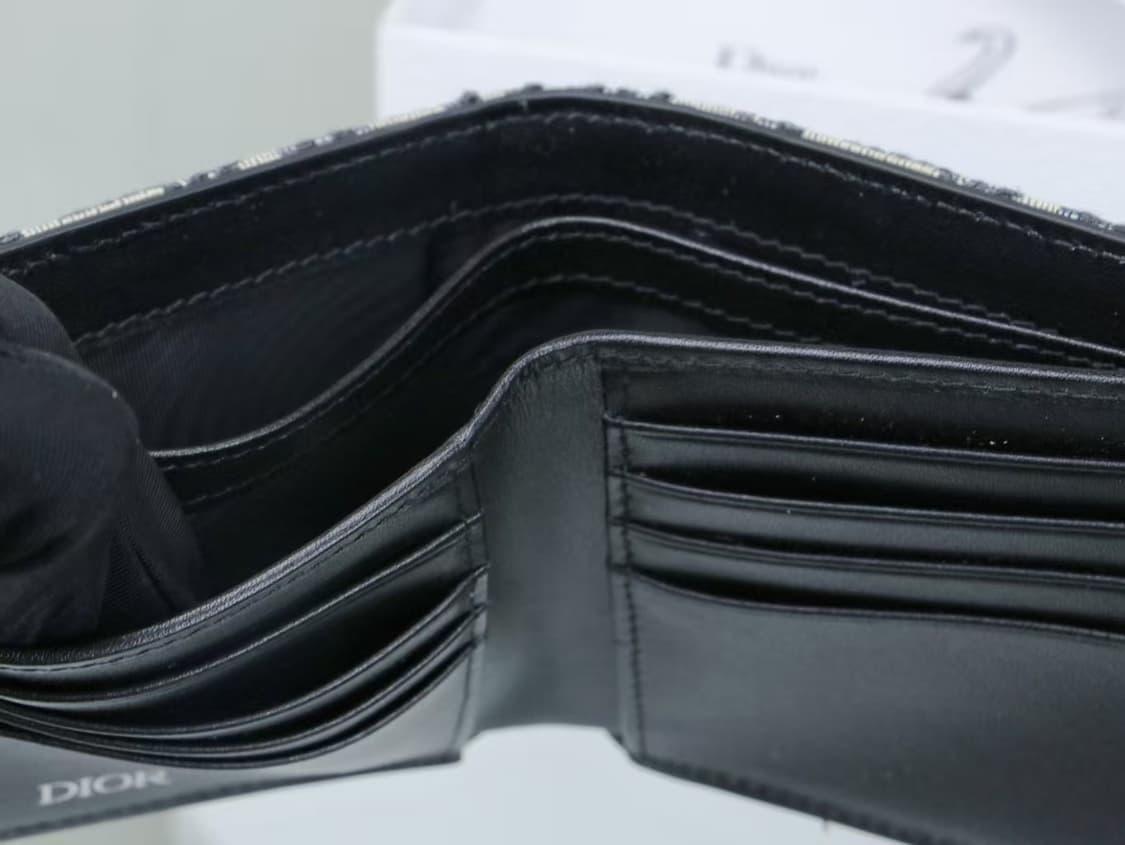 디올 컴팩트 지갑 베이지 & 블랙 디올 오블리크 자카드 상품이미지3