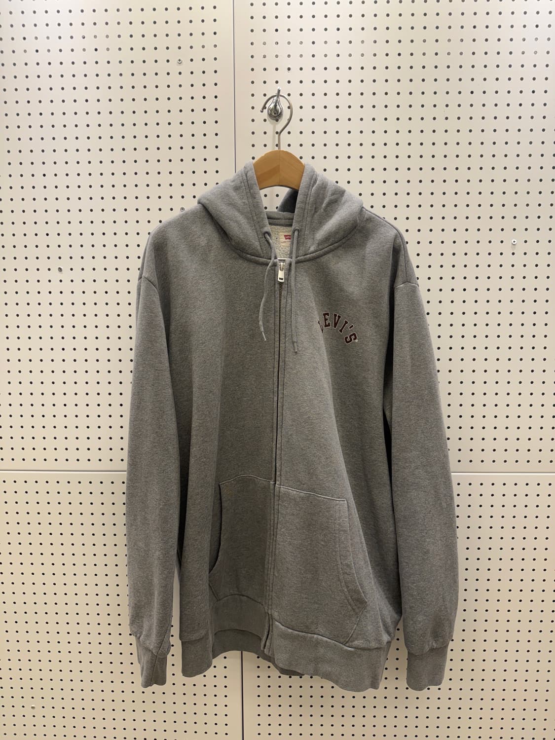 리바이스 빅로고 그레이 스웻 후드집업 U666 상품이미지2