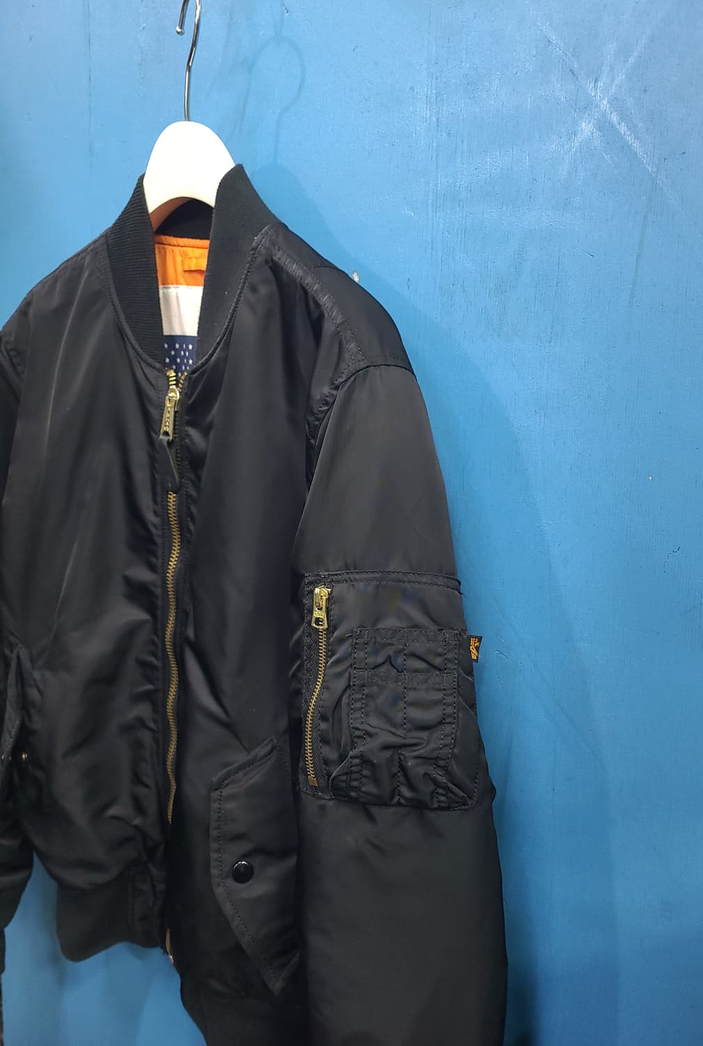 알파인더스트리 양면 성조기 ma-1 항공점퍼 상품이미지4