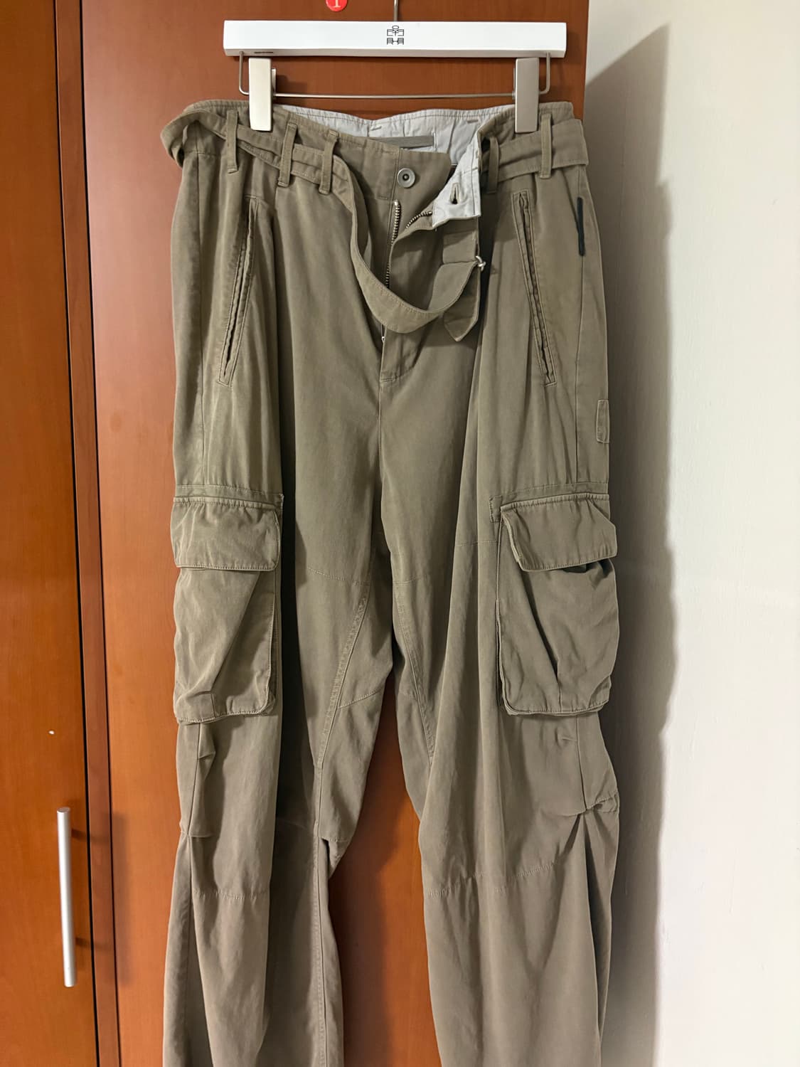 폴리테루 벨티드 카고 베이지 2사이즈 상품이미지1