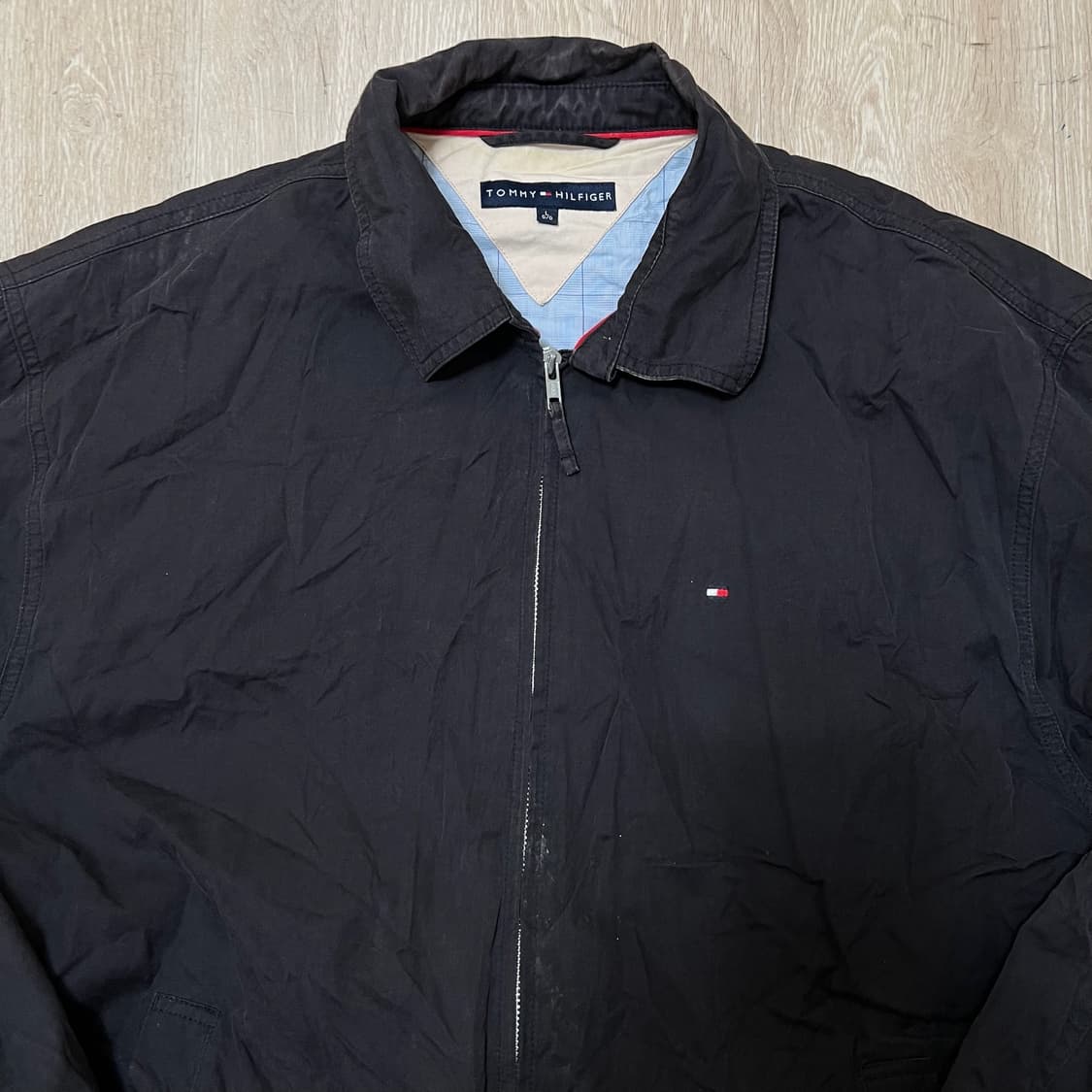 타미힐피거 미니 로고 코튼 워크 블루종 자켓 L/100  상품이미지2