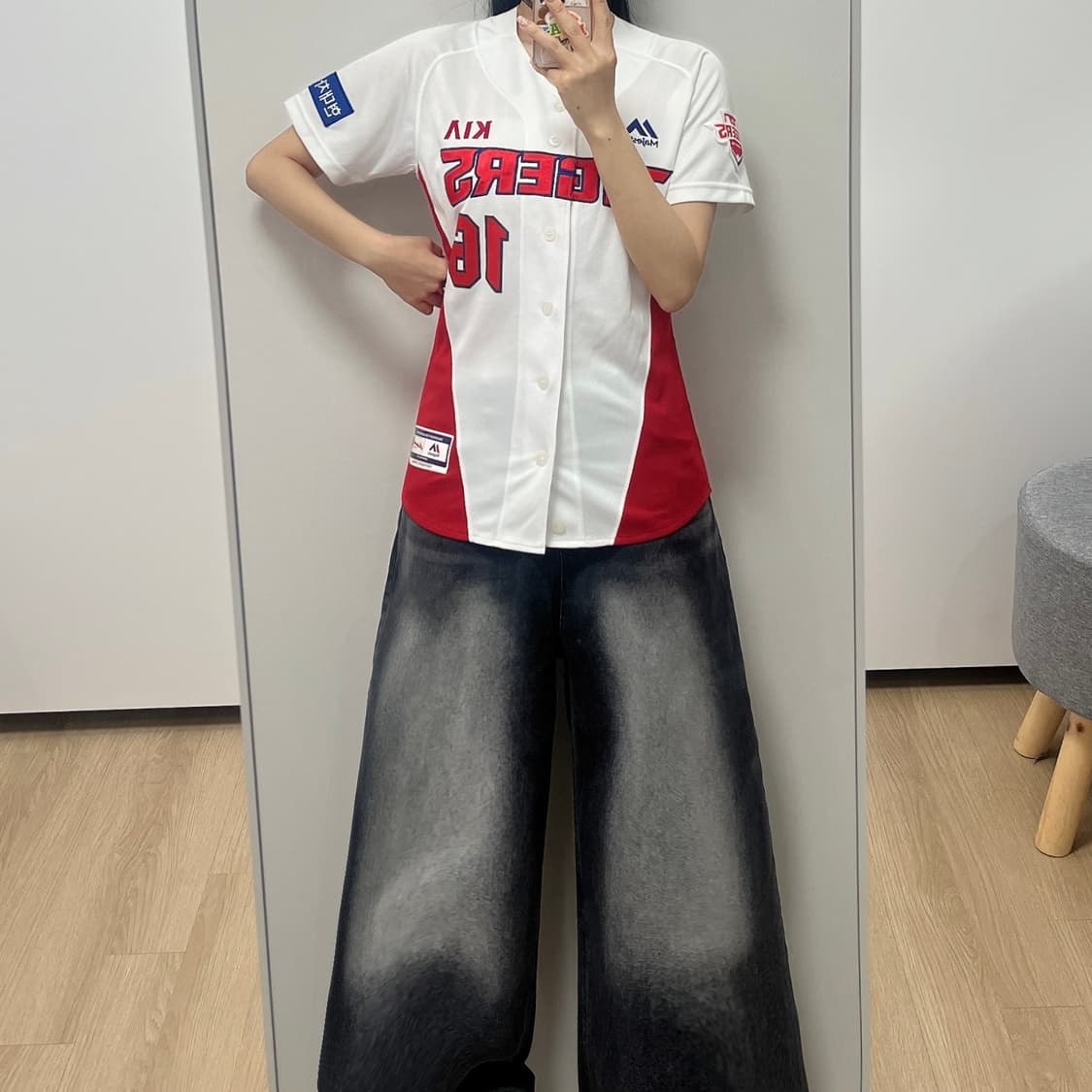 기아타이거즈 마제스틱 김주찬 마킹 어센틱 홈 유니폼 상품이미지1