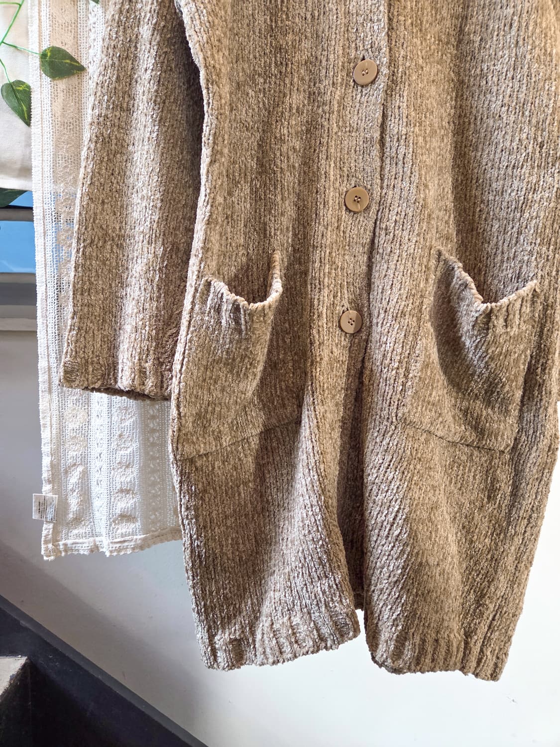 벨벳실 후드 롱가디건 상품이미지3