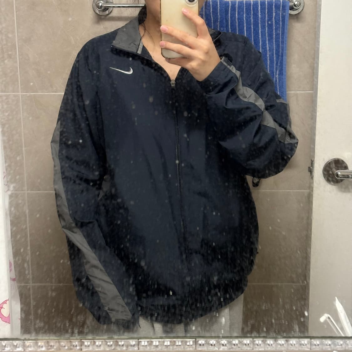 나이키 올드스쿨 배색 바람막이(네이비 105) 상품이미지2