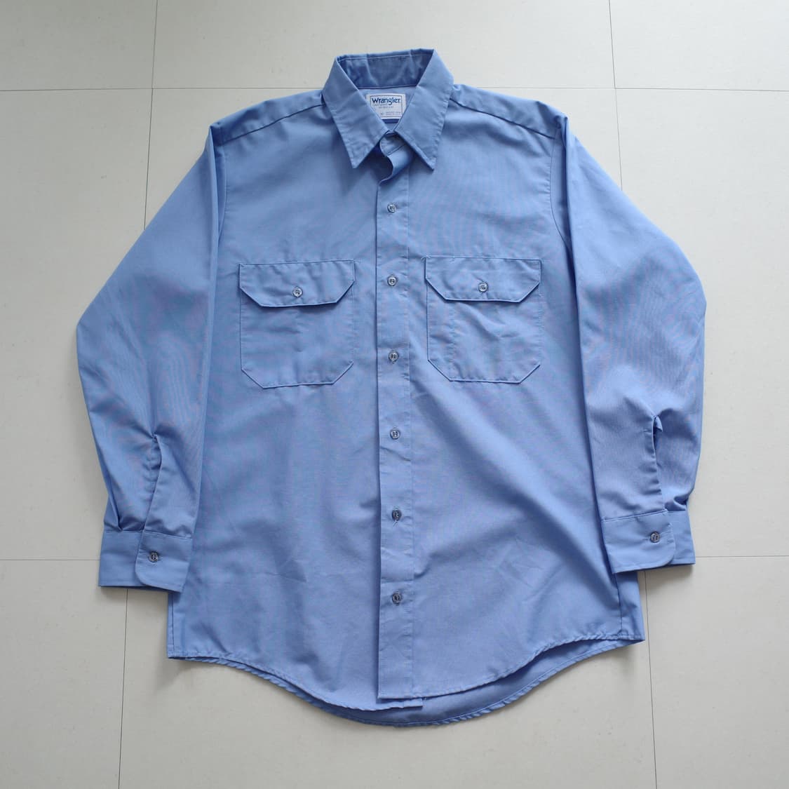 90s 랭글러 레드캡 MADE IN USA 워크셔츠 블루 100 상품이미지1