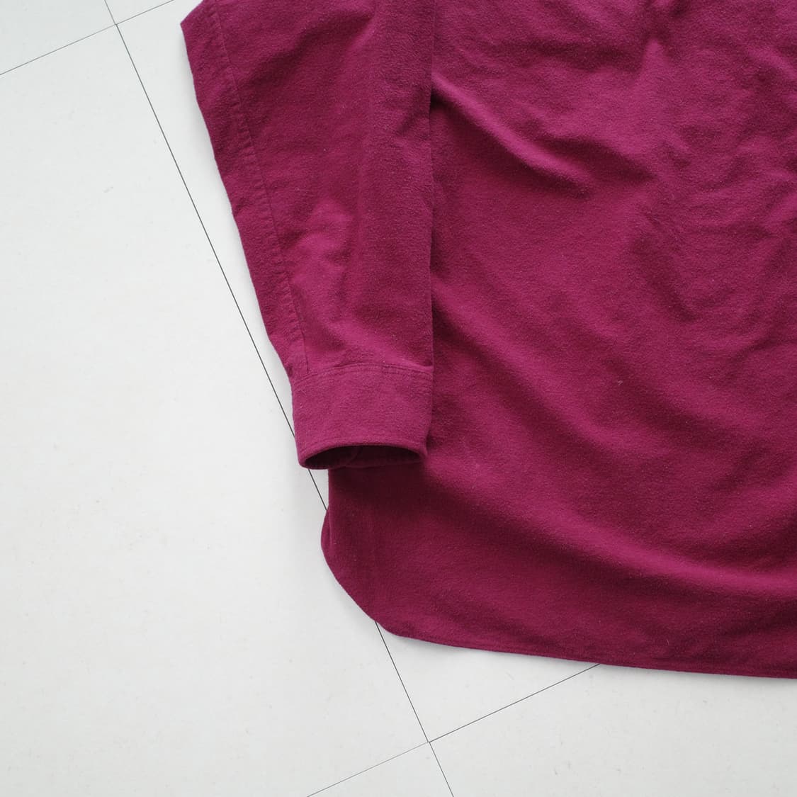 울리치 90s 헤비 플라넬 샤모아 셔츠 버건디 L MADE IN USA 상품이미지9