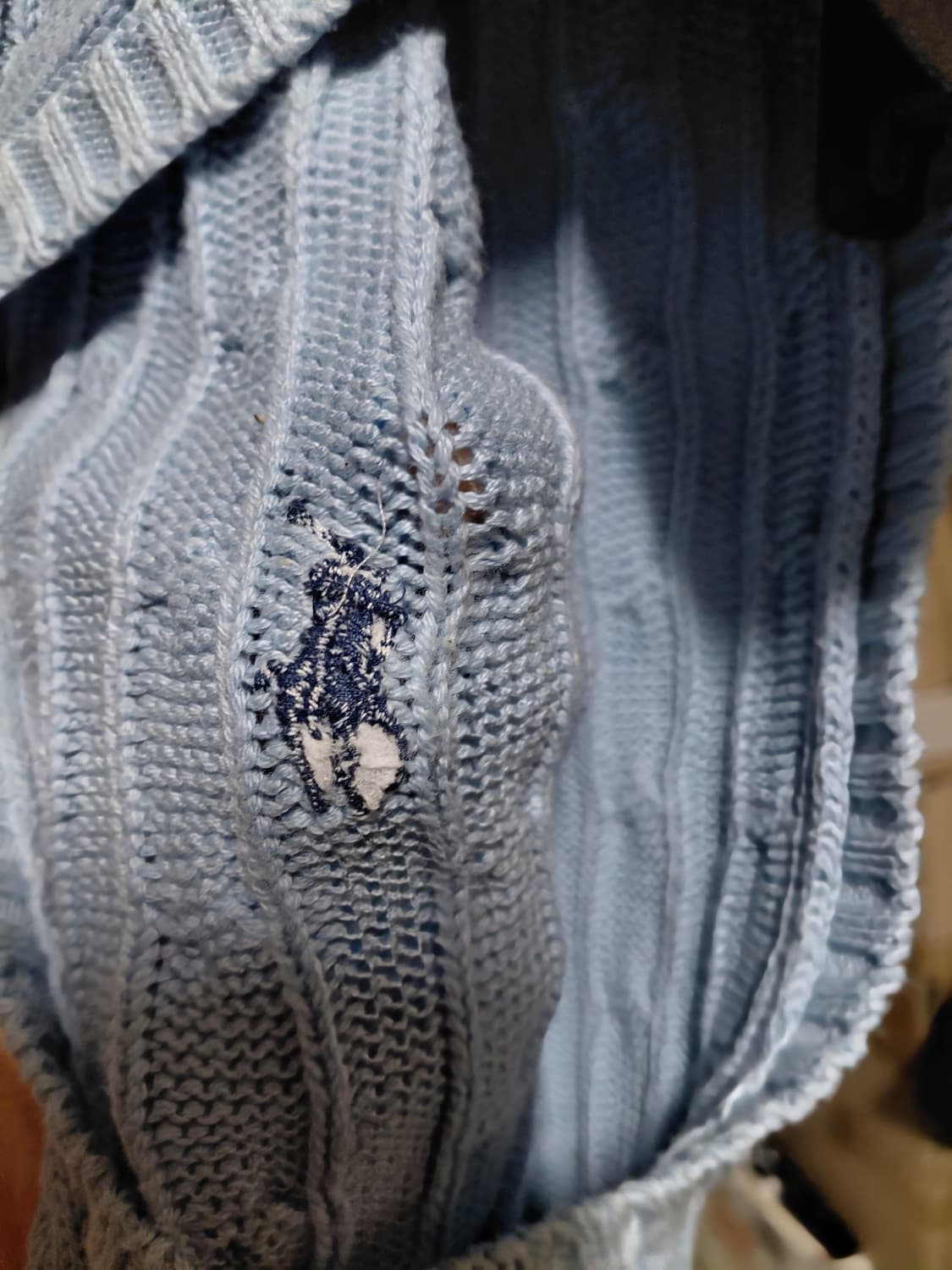 [폴로 랄프로렌]면 케이블 브이넥 니트 베스트(조끼)100사이즈 상품이미지6