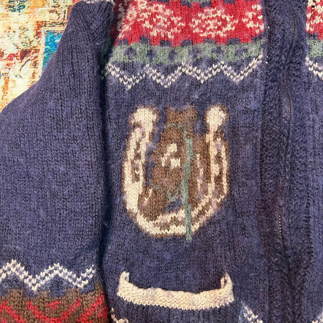 [L] 펜필드 코위찬 니트 집업 자켓 상품이미지4