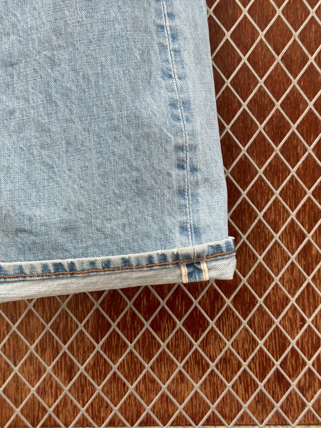 아웃스탠딩 신치백 셀비지 데님팬츠 연청 32 상품이미지4