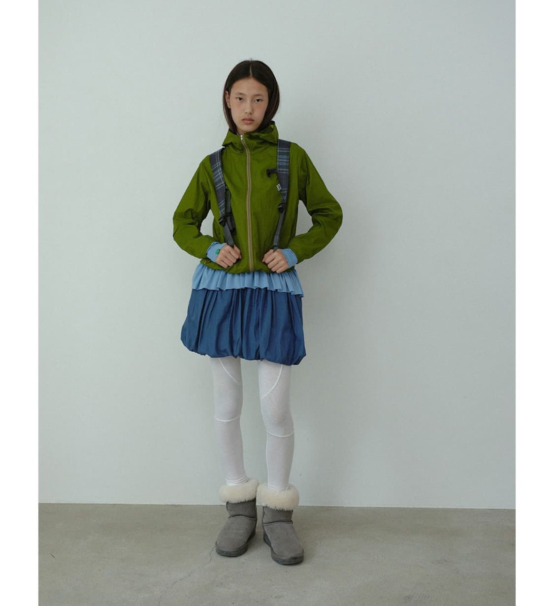 노컨텐츠 balloon mini skirt_deep blue 상품이미지1