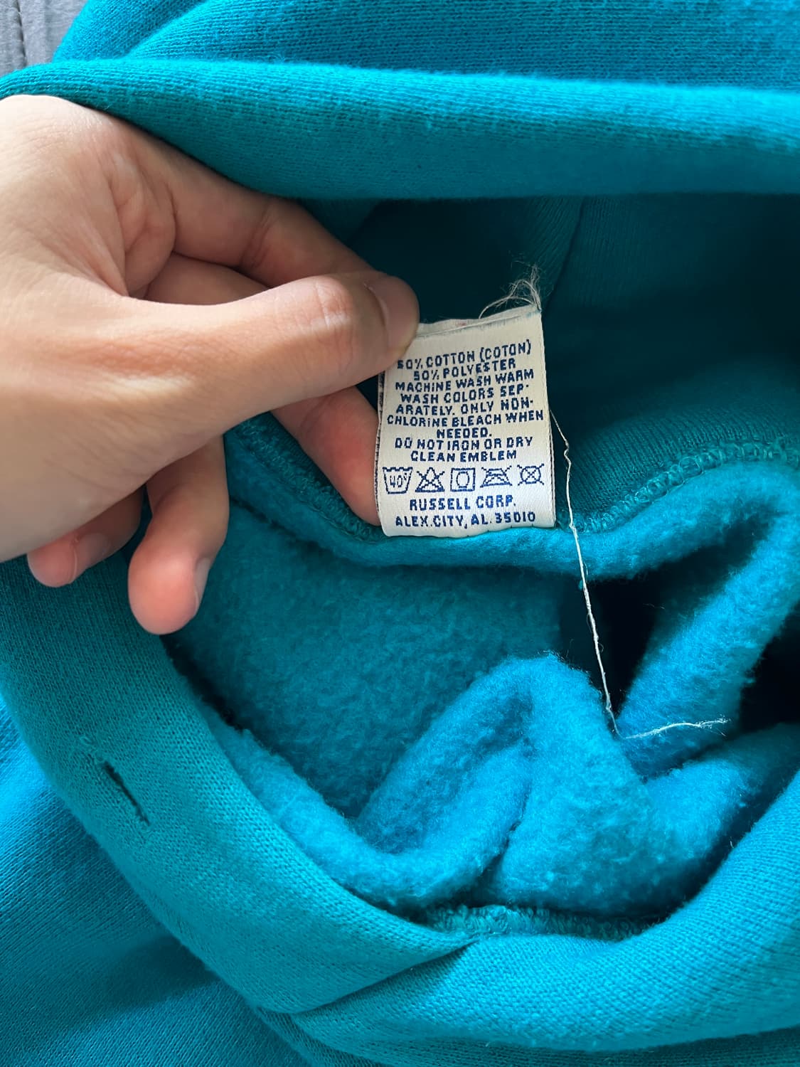90s Russell Athletic Hoodie (Skyblue) 상품이미지5
