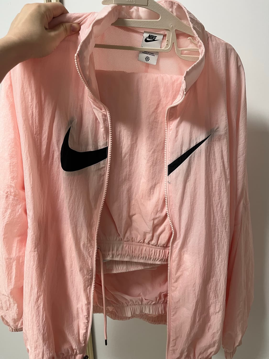 나이키 우븐 자켓 + 팬츠 세트 핑크 상품이미지2