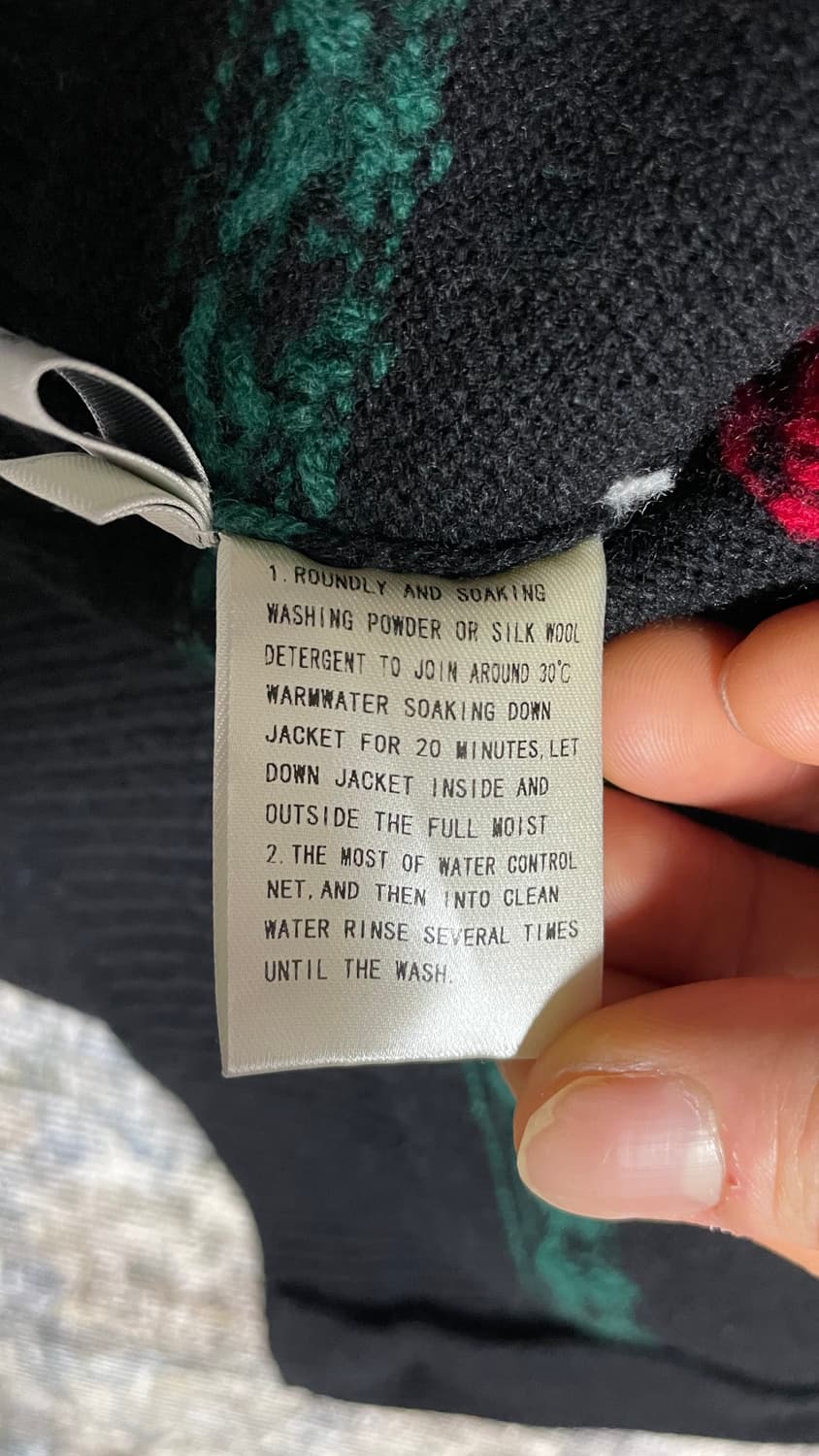 JPN 일본 빈티지 노르딕 페어아일 보헤미안 패턴 울 니트 가디건 스웨터 상품이미지8